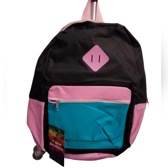 Trailmaker Classic - 17" Pink Black n Blue  Backpack New with tagsTrailmaker NWT - Picture 1 of 5